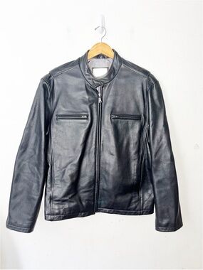 Reilly Olmes Black Leather Jacket Men’s Sz XL Moto